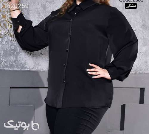 شومیز بیگ سایز پرطرفدار  مشکی 04 2026