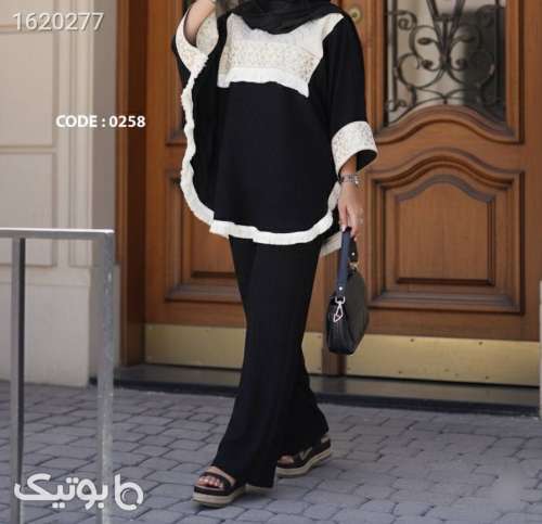 ست پانچ و شلوار پرطرفدار  مشکی 04 2026