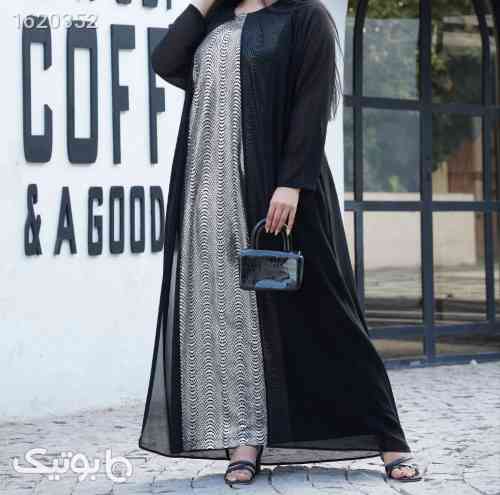 پیراهن بلند حریر جلو پولک