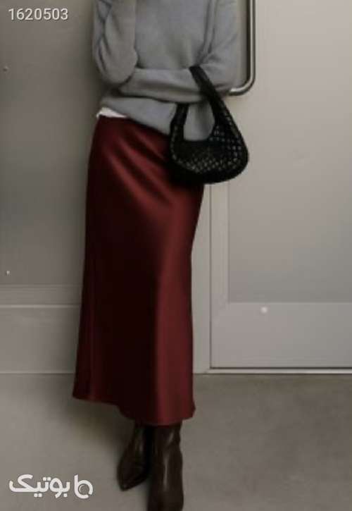 دامن ساتن  مشکی 04 2026