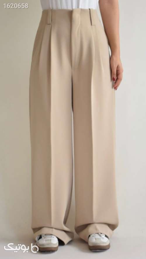 شلوار واید کرپ سان شیک زنانه قیمت مناسب کرم 04 2026