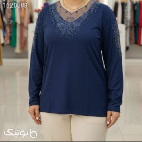 شومیز گیپوری نگین دار   مدل مهگل  مشکی 04 2026