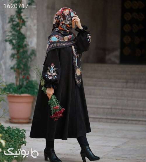 مانتو گلدوزی مشکی 04 2026