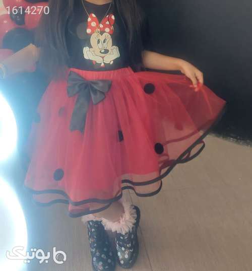 بلوز دامن قرمز مشکی میکی موس . مشکی 04 2025