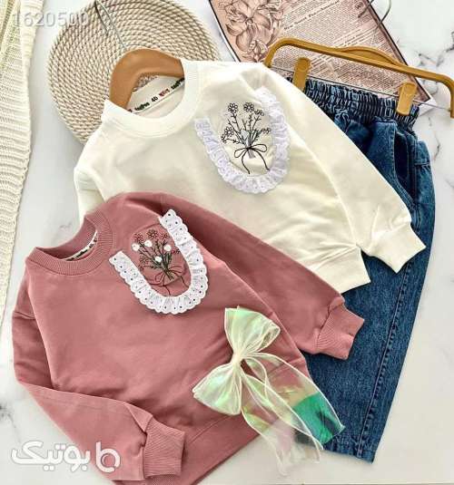 بلوز شلوار دخترانه  کرم 04 2026