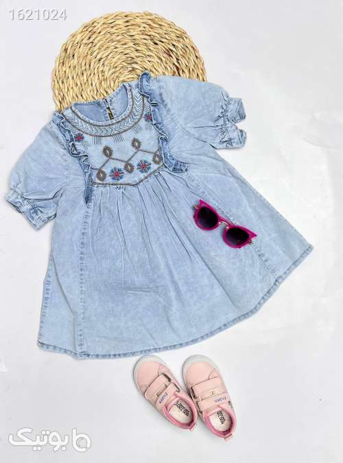 پیراهن دخترانه  فیروزه ای 04 2026
