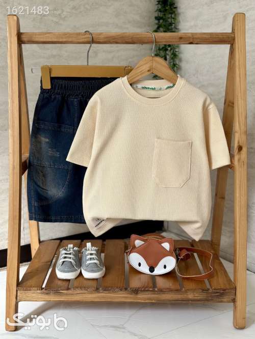 تیشرت شلوارک خفن  کرم 04 2026