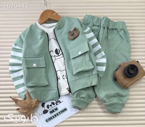 سه تیکه دخترانه و پسرانه  سبز 04 2026