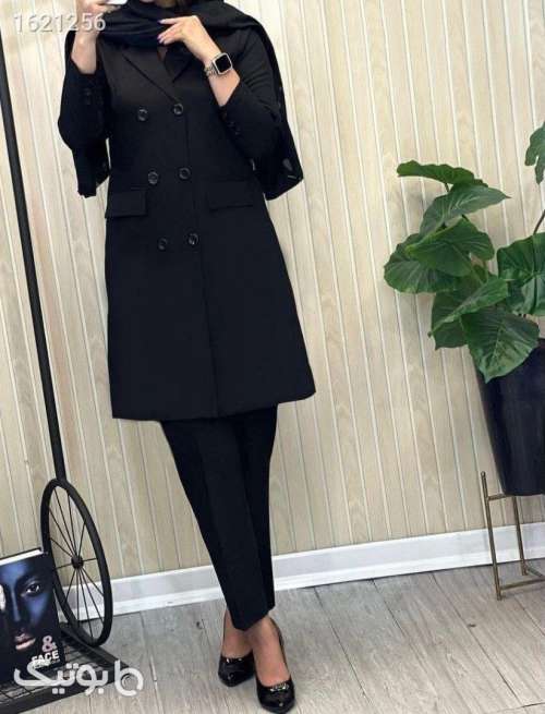 مانتو شلوار اداری درسا  مشکی 04 2026