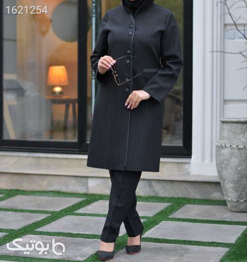 مانتو شلوار اداری دیبا مشکی 04 2026