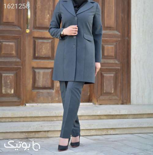 مانتو شلوار اداری لطیفه  مشکی 04 2026