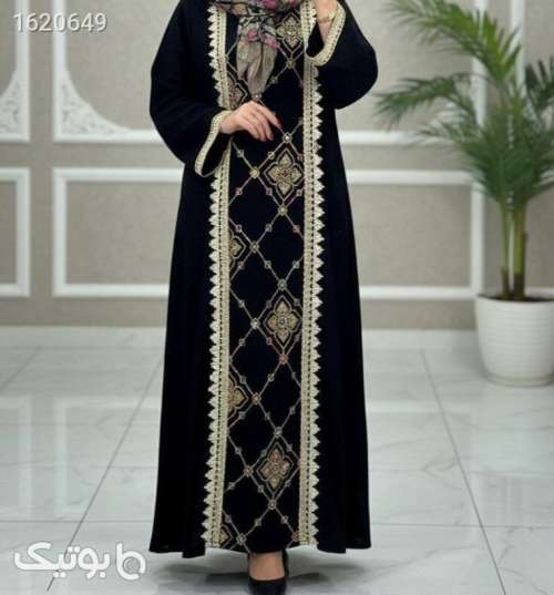 مانتو عبایی بلند مشکی 04 2026