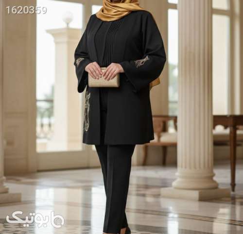 مانتو مجلسی عیدانه  مشکی 04 2026