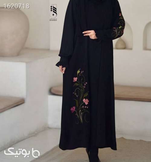 مانتو گلدوزی مشکی 04 2026