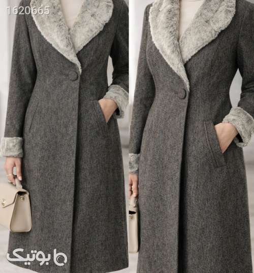 پالتو خزدار استردار بلند باکیفیت طوسی 04 2026